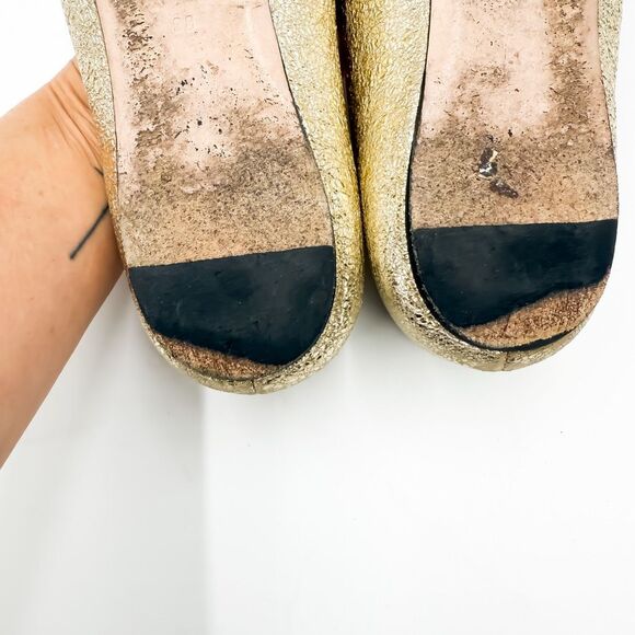 Gucci Marmont GG Gold Fringe Loafer Flats Metallic EU 38 US 8 - Picture 11 of 13